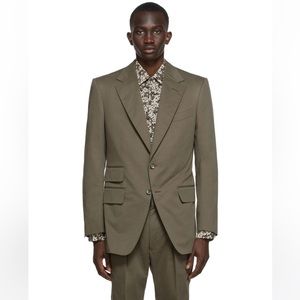 Tom Ford Atticus Blazer Green/Khaki NWT tuxedo jacket